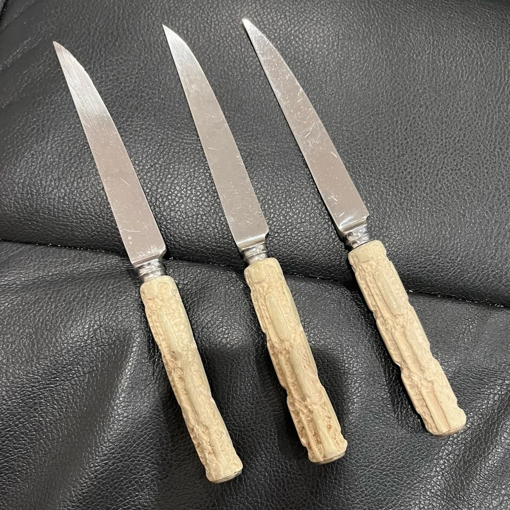 Glo Hill GH Warranted Cutlery Stainless Steel Steak Knives vintage retro